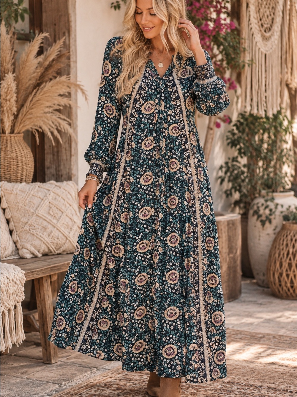 Natalie Martin Fiore Maxi Dress